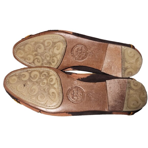Meher Kakalia Frida Moccasin Embroidered Hand Made Shoes EU 39 Designer Leather - Picture 5 of 7